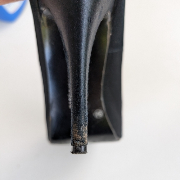 Chinese Laundry black satin embellished stiletto platform shoes size 9 - Picture 8 of 15